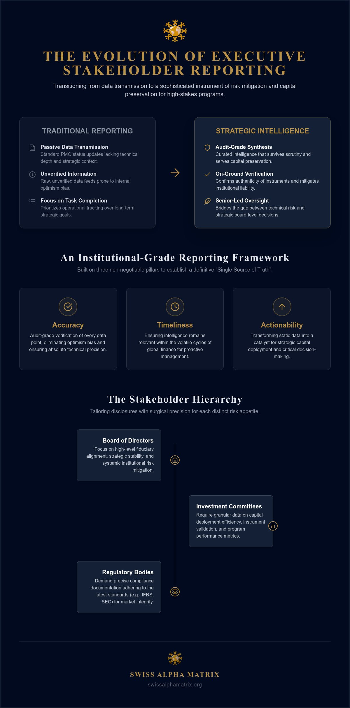 Executive Stakeholder Reporting: A Framework for High-Stakes Financial Oversight