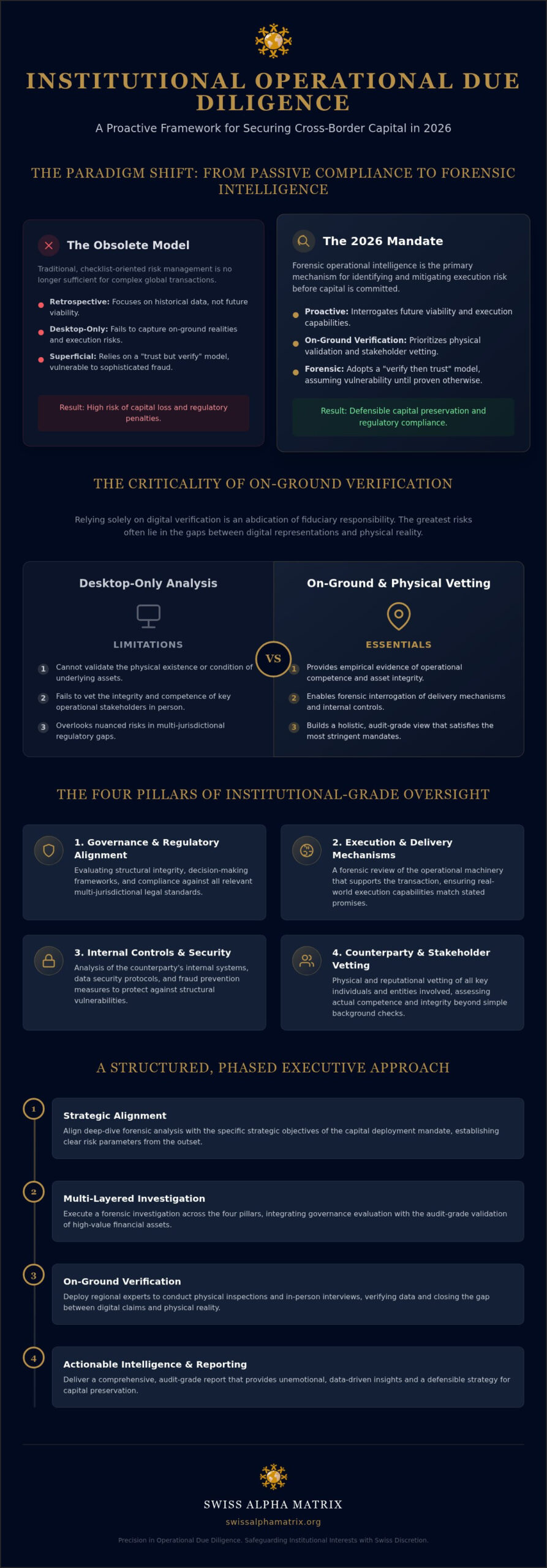 Institutional Operational Due Diligence Framework: A 2026 Executive Guide to Complex Risk Mitigation